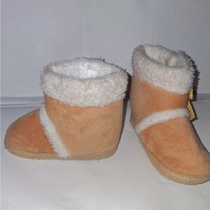 Cozy Tan Fleece-Lined Booties
